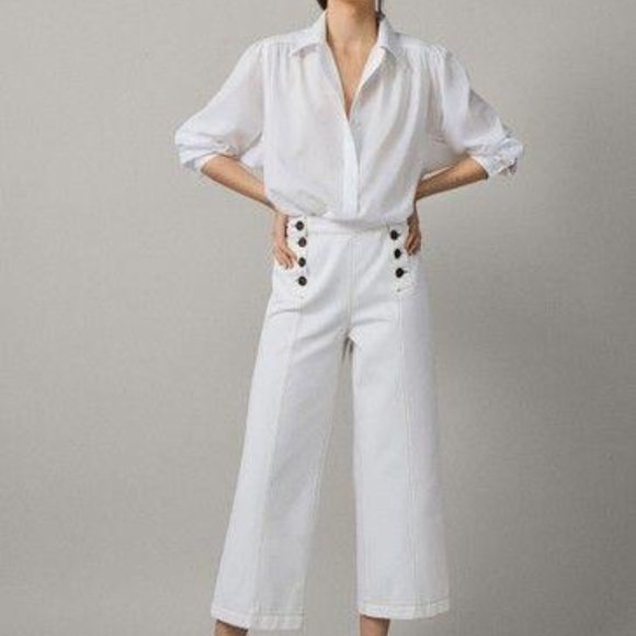 massimo dutti jumpsuit white